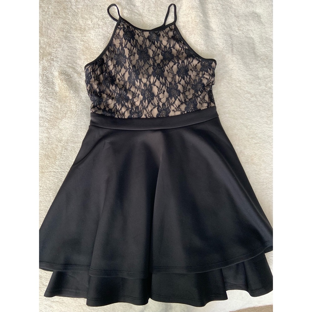 Black and lace dress